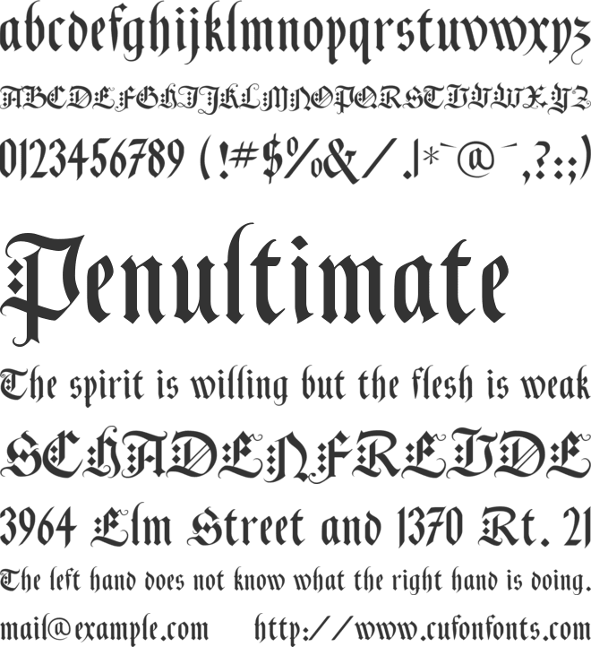 BlackKnightFLF font preview