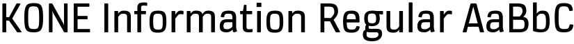 KONE Information Regular font