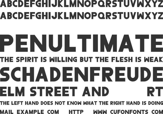 Bolique font preview