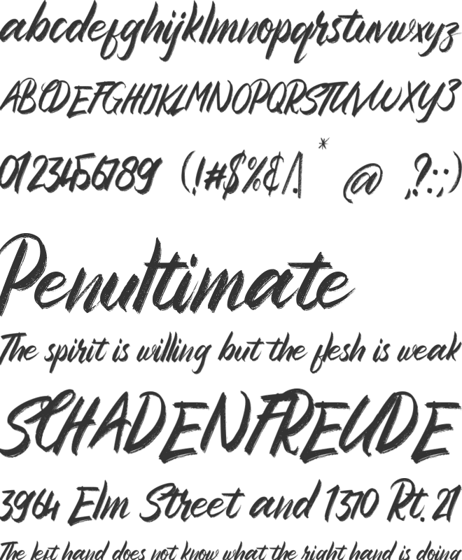 Sembilu font preview