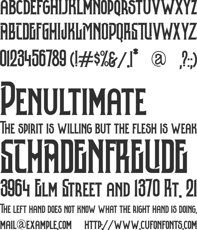 Astaroth font preview