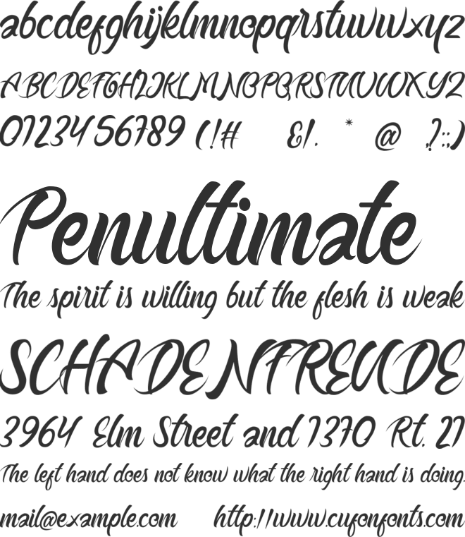 Buttermill font preview