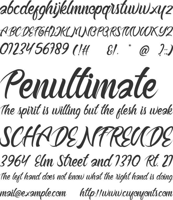 Buttermill font preview