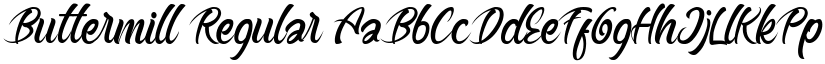 Buttermill Regular font