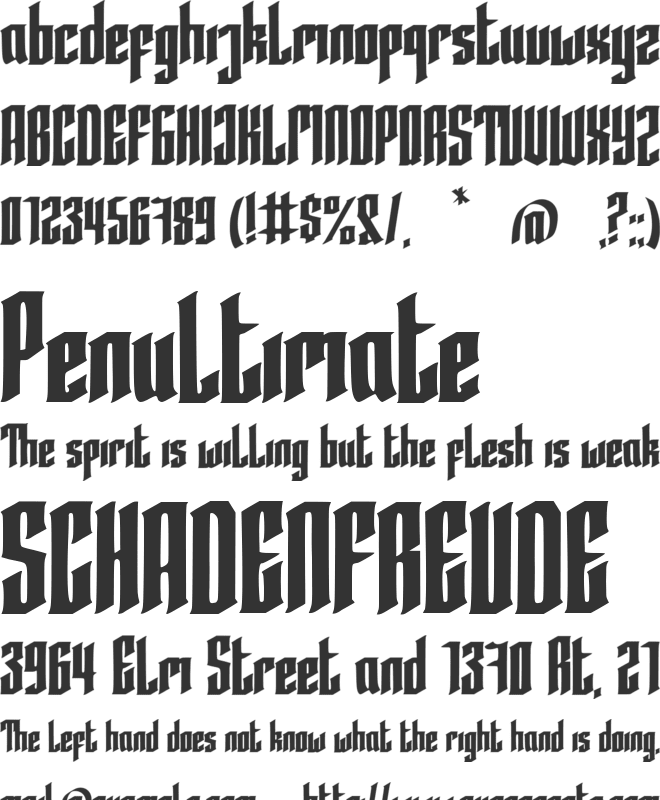 Averoos font preview