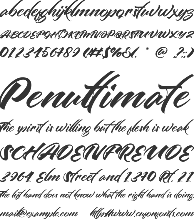 Artline font preview