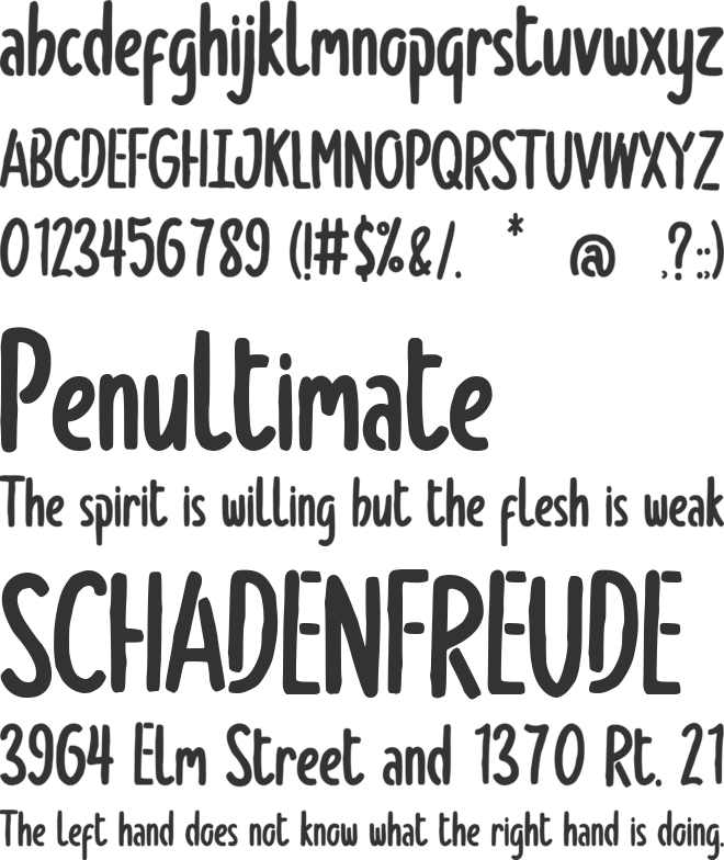 Butterskull font preview