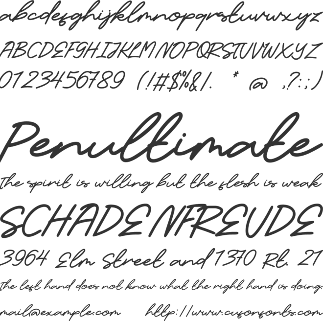 Candelia font preview