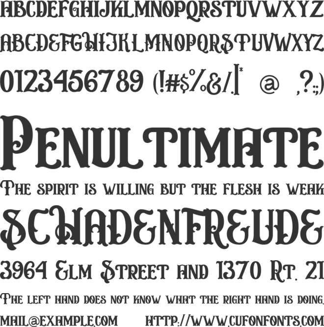 Circusia font preview
