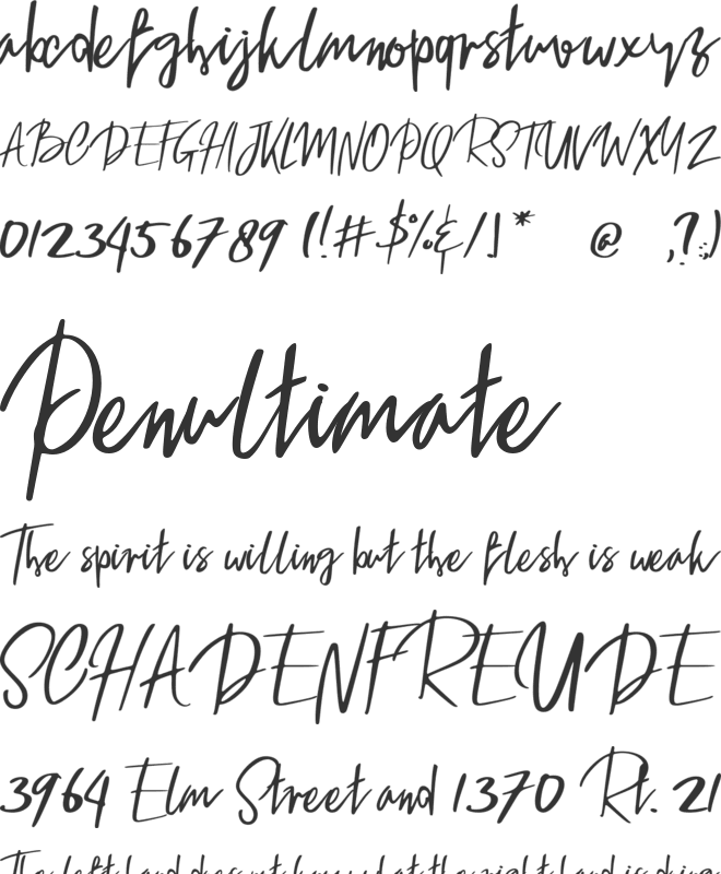 Ygritte font preview