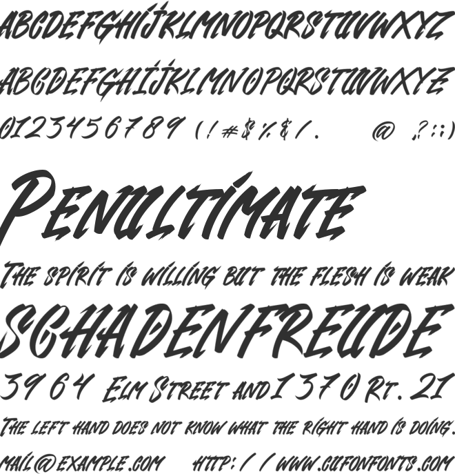 Gendry font preview