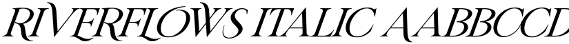 RIVERFLOWS Italic font