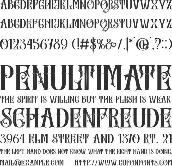 SkinerScort1 font preview
