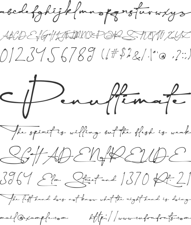 Yonitta Signature font preview