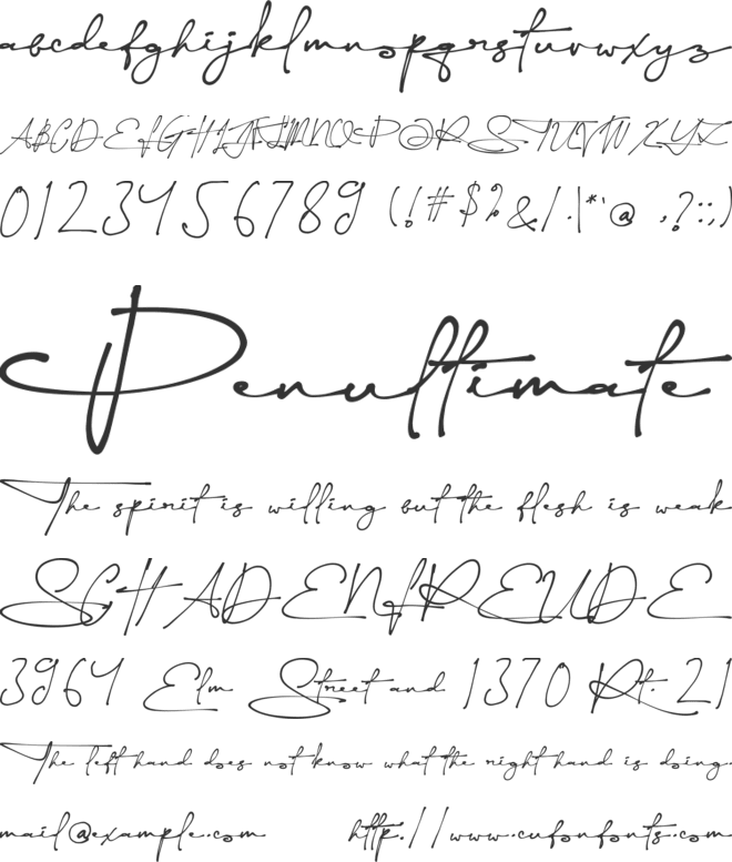 Yonitta Signature font preview