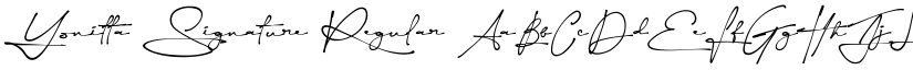 Yonitta Signature Regular font