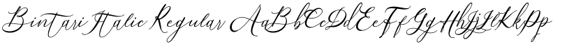Bintari Italic Regular font