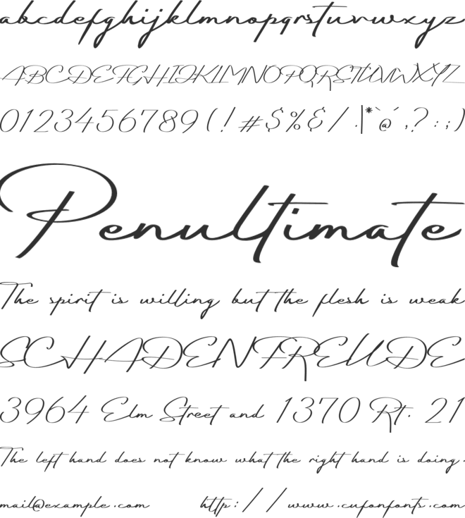 Darkfather font preview