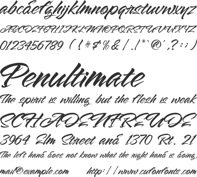 The Lord Night font preview