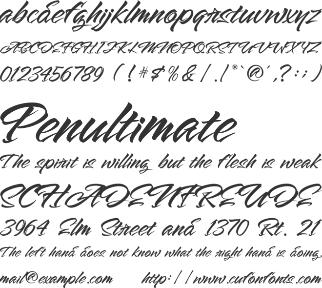 The Lord Night font preview