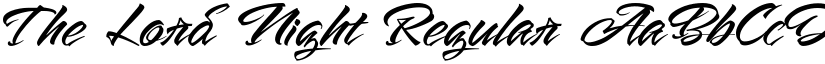 The Lord Night Regular font