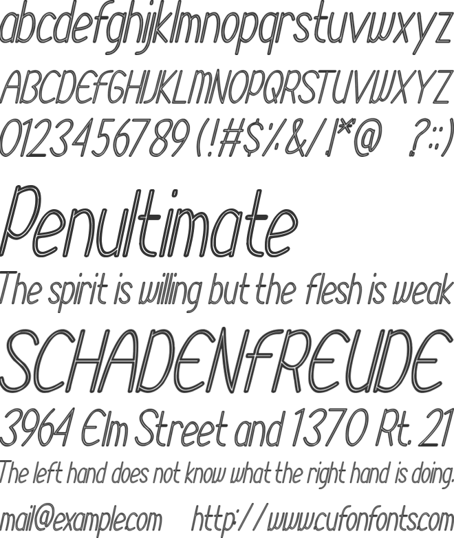 Stirlinger font preview