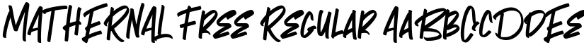MATHERNAL Free Regular font