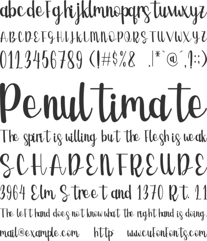 Caramello font preview