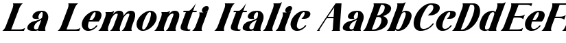 La Lemonti Italic font