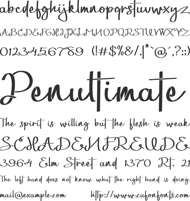 Marshill font preview