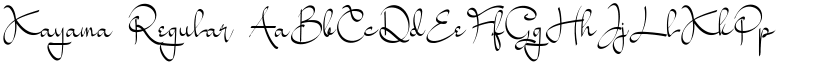 Kayama Regular font