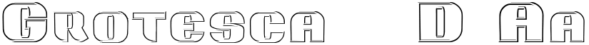 Grotesca 3-D font