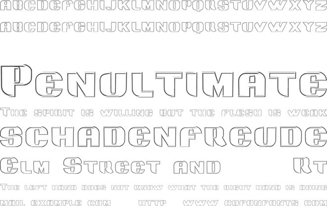 Grotesca 3D font preview