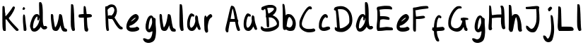 Kidult Regular font
