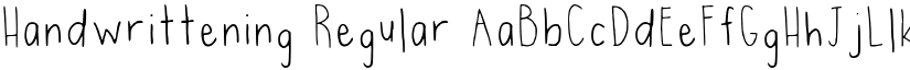 Handwrittening Regular font