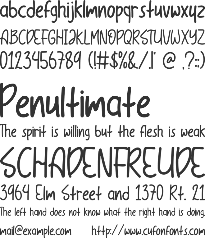 Coffee Break font preview
