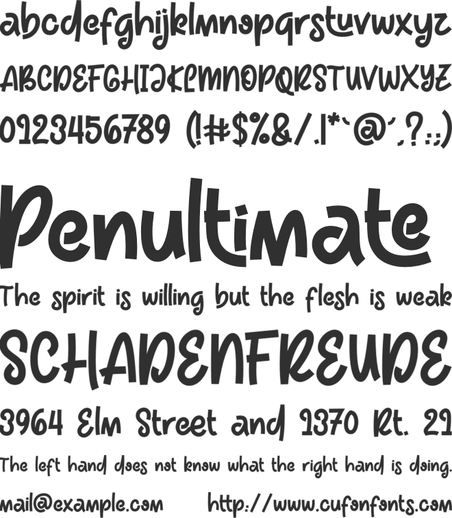 Foodpacker font preview