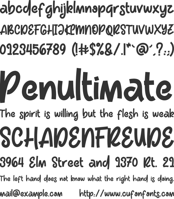 Foodpacker font preview