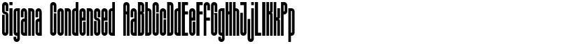 Sigana Condensed font