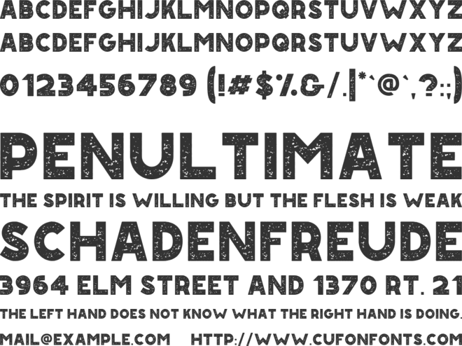 Road Summer font preview