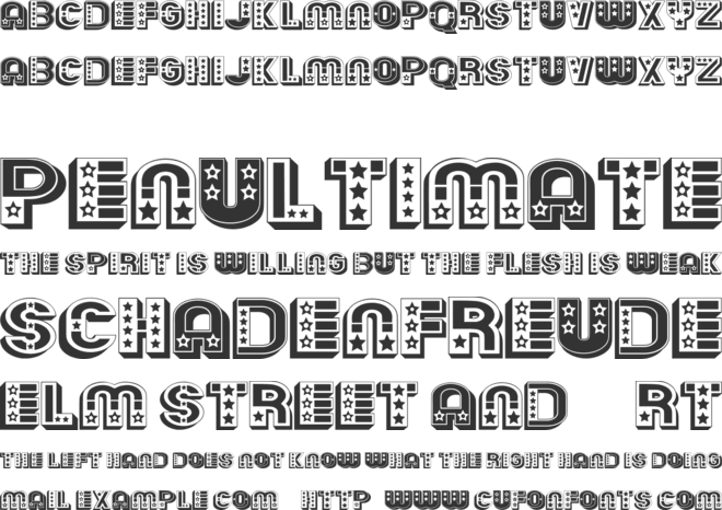 Terraces font preview