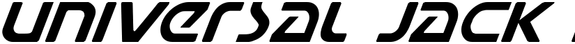Universal Jack Italic font