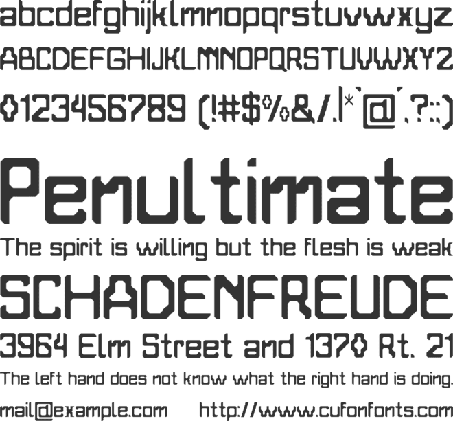 Amerggedon font preview