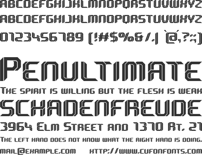 Sportive font preview