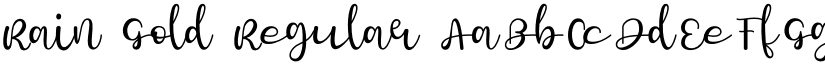 Rain Gold Regular font