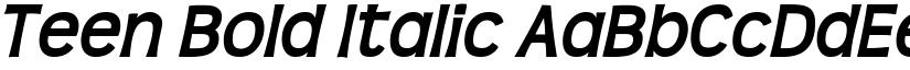 Teen Bold Italic font