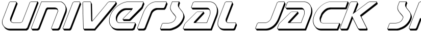 Universal Jack Shadow Italic font