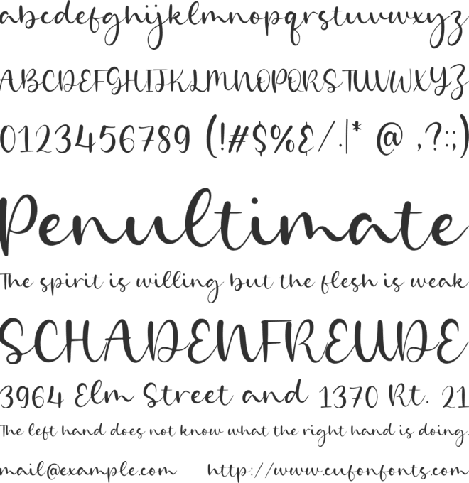 Goldie Angle font preview