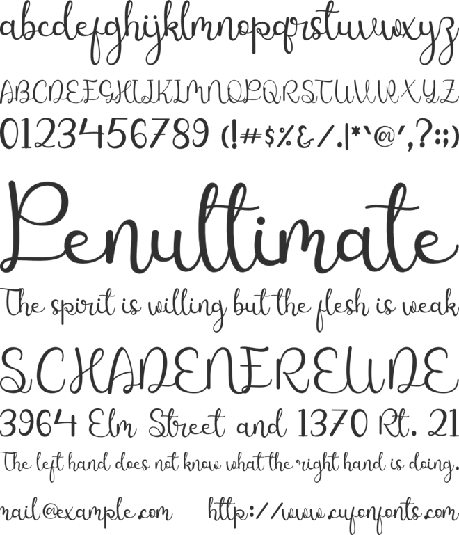 Sweet Leaves font preview