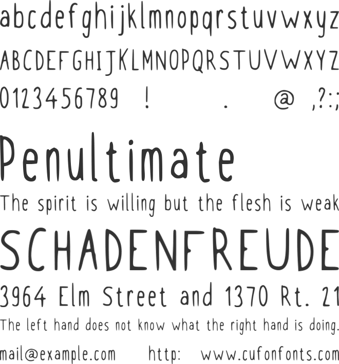 Claudia Handwriting font preview